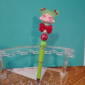 Green Character Bead Pen for Kids Toys